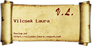 Vilcsek Laura névjegykártya
